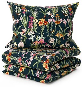 Bavlnené obliečky MYSTIC GARDEN tmavozelené Rozmer obliečky: 70 x 90 cm | 140 x 220 cm