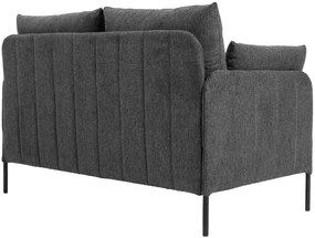 Sedačka Ziden 2-miestna látka - čierna