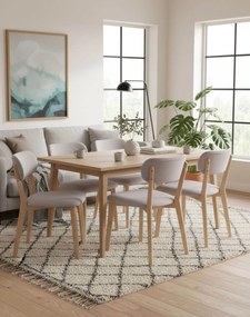 Jedálenská stolička Boston, drevená, béžová