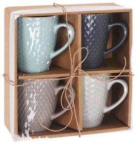 Keramický hrnček Glamour 230 ml sada 4ks