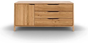 Nízka komoda z dubového dreva v prírodnej farbe 140x64 cm Twig – The Beds