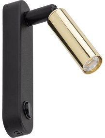 Nástenné bodové svietidlo ENZO 1xG9/8W/230V čierna/zlatá