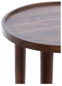 Okrúhly odkladací stolík z masívu akácie ø 45 cm Qiano – Light &amp; Living