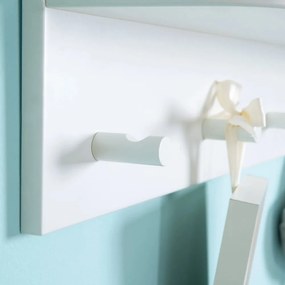 Biely nástenný detský vešiak Dreamworld 3 – Roba