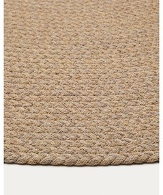 Béžový okrúhly vonkajší koberec z recyklovaných vlákien ø 200 cm Despas – Kave Home