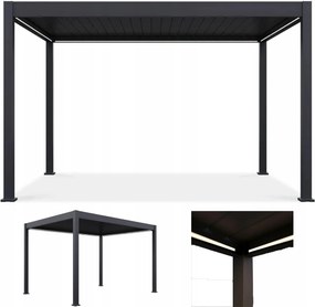 Automatická záhradná pergola Elegance 3x4 s Led osvetlením Gutroof