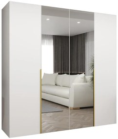 Skriňa Alicante II 200 biela/zlatá