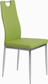 Jedálenská stolička Melania, zelená ekokoža