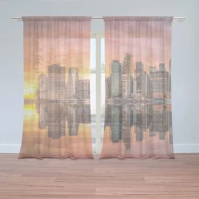Sablio Záclony New York Západ slnka: 2ks 150x250cm