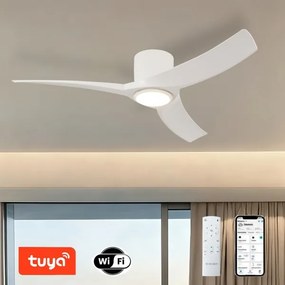 ZEVENTI - LED stropný ventilátor ORBITO LED/24W/230V Wi-Fi Tuya biely + diaľkové ovládanie