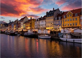 Obraz - Nyhavn, Kodaň (70x50 cm)