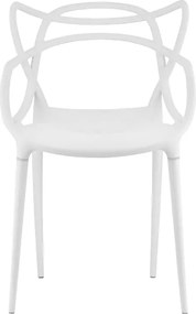 Sada 4 ks plastových stoličiek KATO bielych