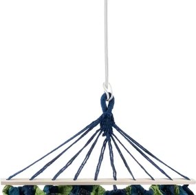 Modro zelená hojdacia sieť HAMARI pre 2 osoby 260x160 cm