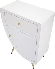 Nočný stolík Venus 60 cm biely/zlatý