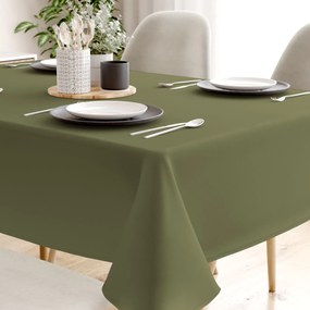 Goldea hranatý obrus 100% bavlnené plátno - olivový 120 x 120 cm