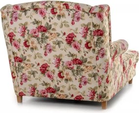 Kreslo AS XXL, vzor kvety / jelša (2108)