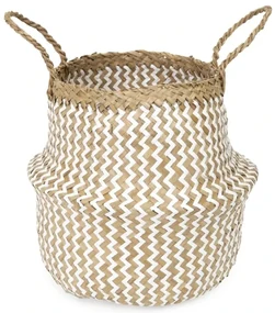 Compactor Prírodný košík z morskej trávy a papiera Belly S, skladací, 27 x 26 cm, S