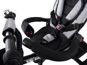 Detský trojkolka Tiny Bike 3v1 so strieškou, otočná SP0650 sivý