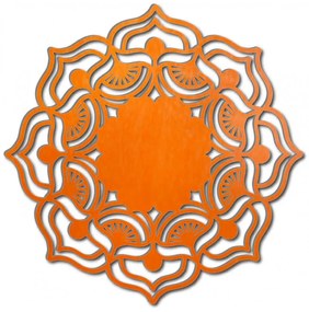 Mandala ruža života okrúhla drevený obraz na stenu z preglejky MIREK I 3D HODINY PR0175 HEU-