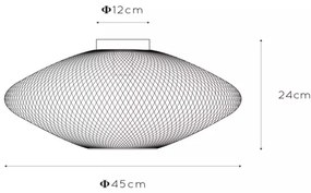 Lucide 21123/45/30 - Stropné svietidlo MESH 1xE27/40W/230V čierna