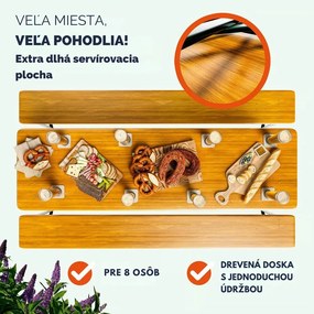 Pivný set KLASIK, 170cm, prírodná hnedá Casaria