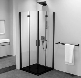Polysan Polysan, ZOOM BLACK štvorcová sprchová zástena 800x800mm, rohový vstup, ZL4815BL-02