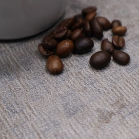 Gerflor, PVC podlaha - lino AladinTex Ultra 2218 Rough taupe, na mieru, šíře 4m, šedá, filc, chodba / predsieň