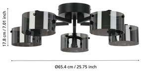 Eglo 39874 - LED Stmievateľný prisadený luster COPILLOS 5xLED/5,4W/230V