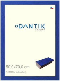 DANTIK rám na obraz 50x70 | RETRO modrá (Plexi Čiré)