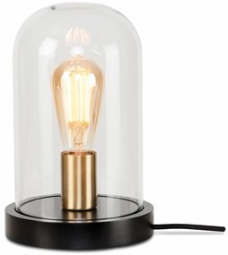 Čierna stolová lampa so skleneným tienidlom (výška 30 cm) Seattle – it's about RoMi