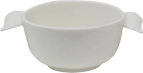 Biela keramická miska na polievku s krídlami Wings - 14*10*5 cm