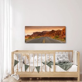 Obraz cesty a skál (120x50 cm)