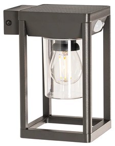 Vonkajšia nástenná lampa tmavosivá vrátane LED a stmievateľného svetla na solárny pohon - Sonne
