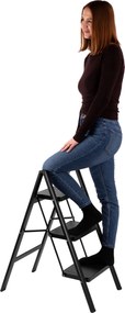 Třístupňové skládací schůdky Easystep černé