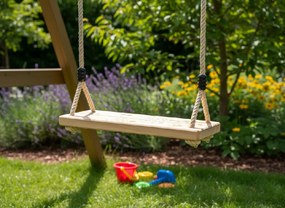 Garden Line DREVENÁ HOJDAČKA PRE DETI 45 x 19,5 x 1,6 CM