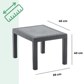 I.P.A.E-Progarden Záhradný set AKITA, 3-dielny, antracitová