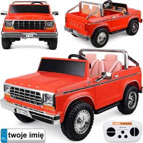 JOKOMISIADA Dvojmiestne autíčko na batériu klasický Ford Bronco Pickup červené PA0338