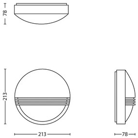 Philips 17296/30/16 - LED Vonkajšie nástenné svietidlo YARROW 1xLED/6W/230V IP44