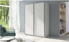 Sconto Šatníková skriňa SPLIT biela, šírka 150 cm