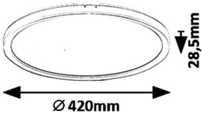 Rabalux 3428 - LED Stmievateľné stropné svietidlo PAVEL LED/22W/230V