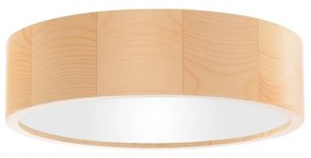 TEMAR Prisadené stropné LED osvetlenie z dreva CLEO, 2xE27, 24W, 27,5 cm, okrúhle, borovica