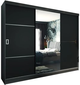 Skriňa Retro 200 2L grafit / dvierka čierna