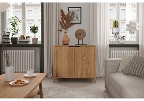 Skrinka z dubového dreva v prírodnej farbe 95x80 cm Twig – The Beds