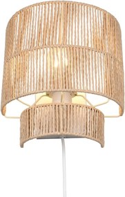 Nástenné svietidlo na USB v prírodnej farbe Satna – Reality