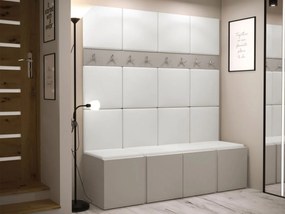 Predsieňová zostava Tavasz V, Farby: kašmír, Farba čalúnenia:: ekokoža Soft 017 (biela)