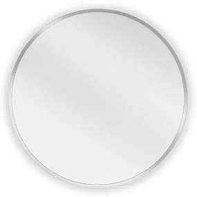 Mexen Loft, okrúhle kúpeľňové zrkadlo 40 cm, farba rámu brúsená oceľ, 9850-040-040-000-10