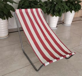 Skladacie plážové ležadlo SAND, tmavo ružové pruhy