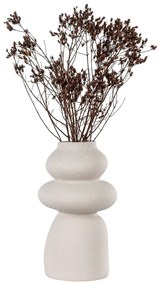 Krémová váza z kameniny (výška 26,5 cm) – House Nordic