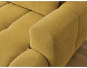 Rozkladacia/s úložným priestorom rohová pohovka v horčicovej farbe (ľavý roh/s leňoškou) Fuji – Bobochic Paris