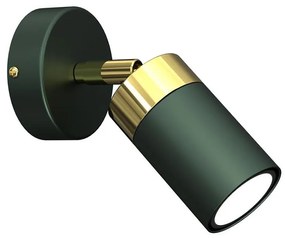 Nástenné bodové svietidlo JOKER 1xGU10/25W/230V zelená/zlatá